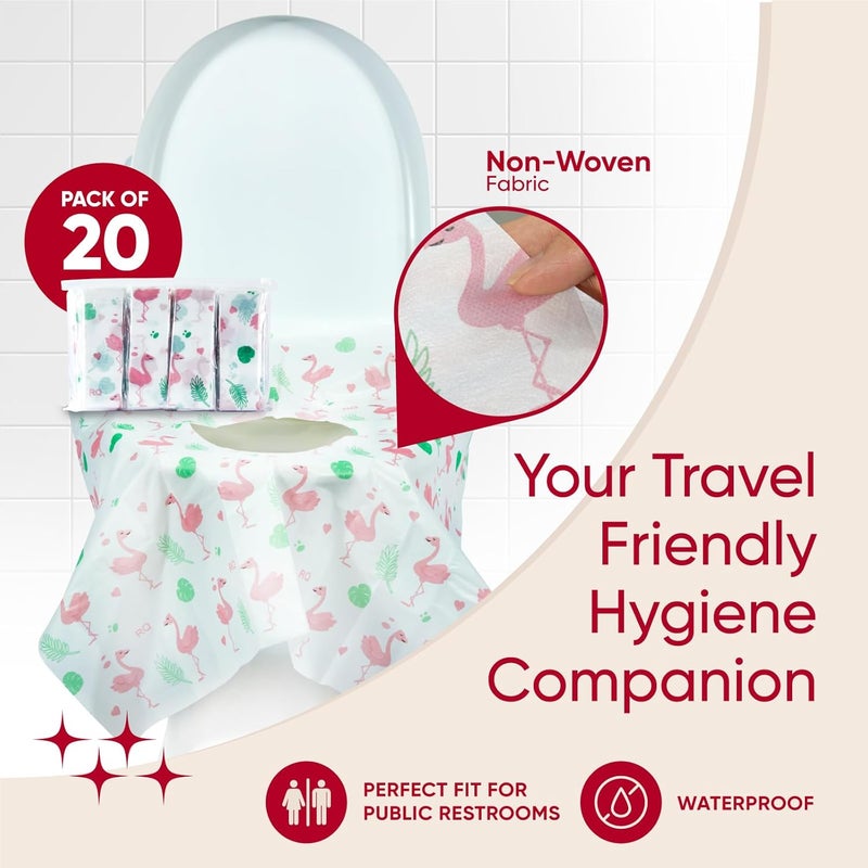 Hygeline Disposable Toilet Seat Covers (Pack of 20) - XLarge Travel Toilet Seat Covers for Adults and Potty Training, Premium Toilet Seat Liners for Public Restrooms - Image 2